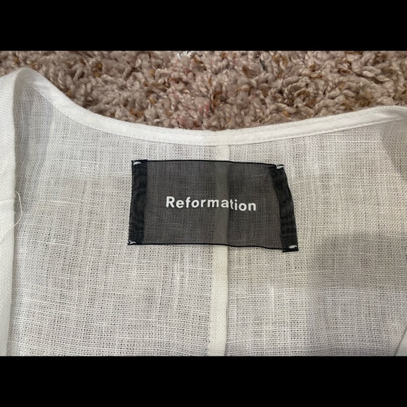 Reformation Chantal White Linen Dress size M - Picture 14 of 14